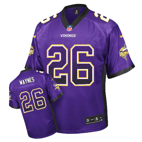 Men's Limited Trae Waynes Nike Jersey Purple - #26 Drift Fashion NFL Minnesota Vikings